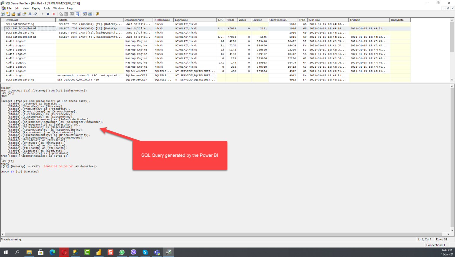 How to capture SQL queries generated by Power BI - Data Mozart